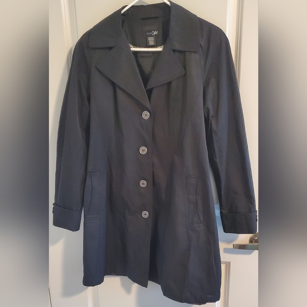 East 5th Black Trench Rain Coat